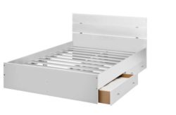 HOME Bedford Double 4 Drawers Bed Frame - White.
